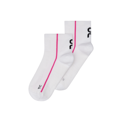 On Court Sock Mid White | Pink