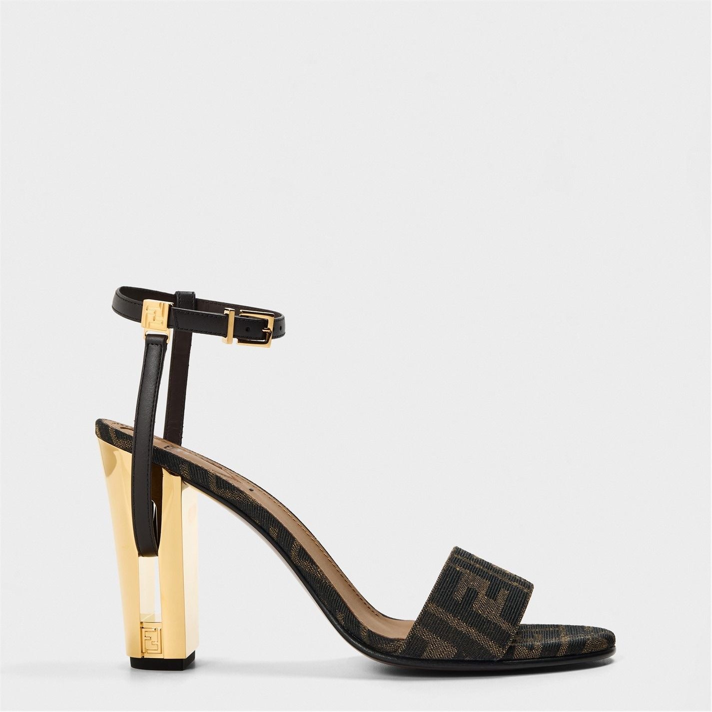  Delfina High Heeled Sandals Tabacca Nero