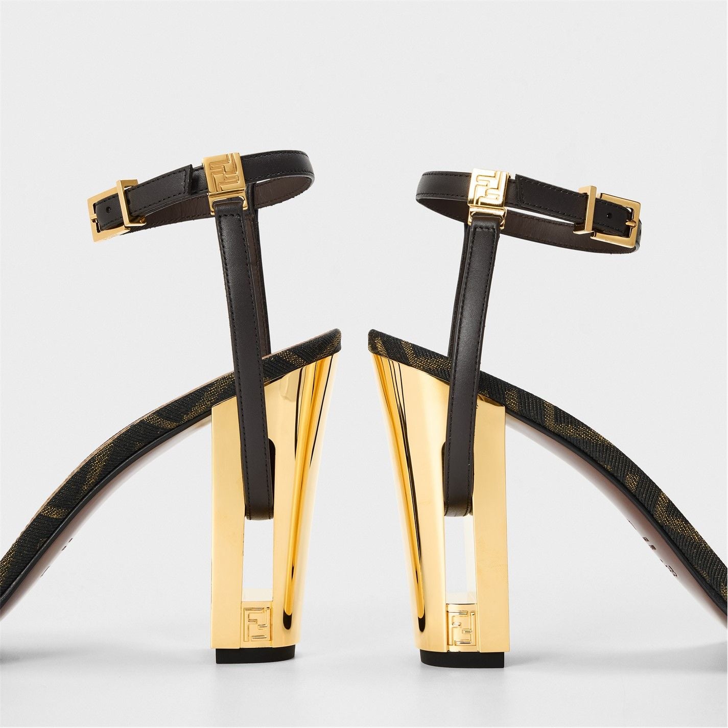 Delfina High Heeled Sandals Tabacca Nero