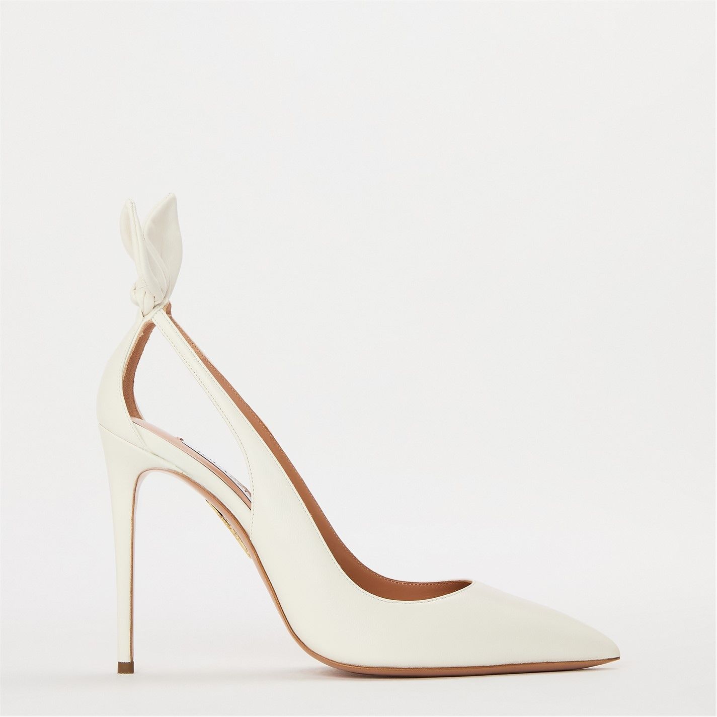  Deneuve Bow Heeled Pumps White