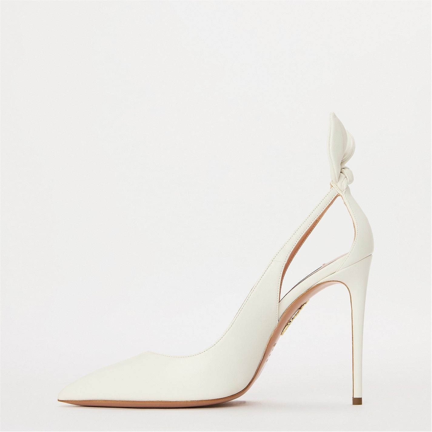  Deneuve Bow Heeled Pumps White