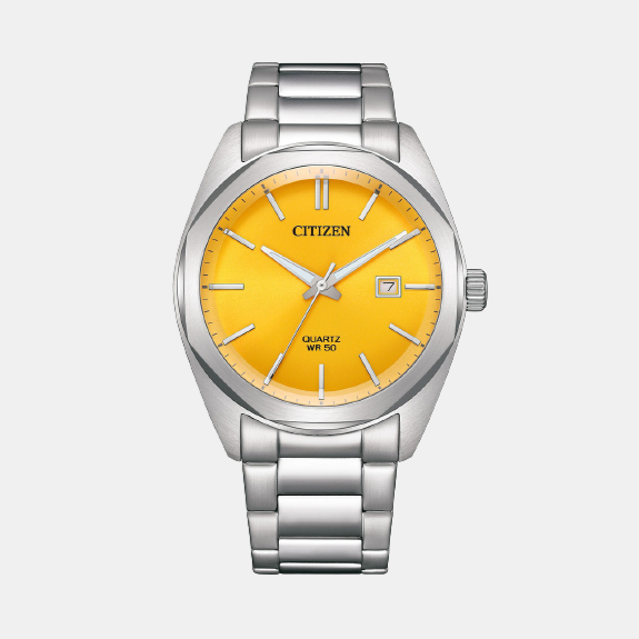 Citizen Hyperion Men Quartz Yellow Dial Analog Stainless Steel Bi5110-54Z