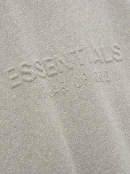 Essentials Embossed Classic Fleece Zip-Up Hoodie Warm Heather