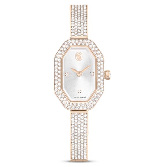 Swarovski Dextera Bangle Watch Swiss Made Metal Bracelet Gold Tone Champagne Gold-Tone Finish SW5672987