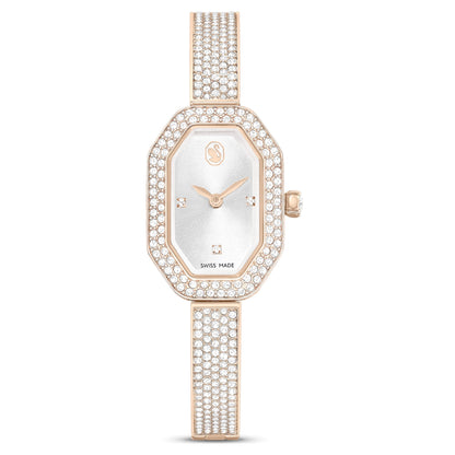 Swarovski Dextera Bangle Watch Swiss Made Metal Bracelet Gold Tone Champagne Gold-Tone Finish SW5672987