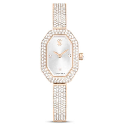 Swarovski Dextera Bangle Watch Swiss Made Metal Bracelet Gold Tone Champagne Gold-Tone Finish SW5672987