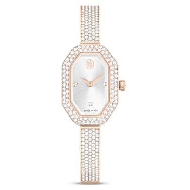 Swarovski Dextera Bangle Watch Swiss Made Metal Bracelet Gold Tone Champagne Gold-Tone Finish SW5672987