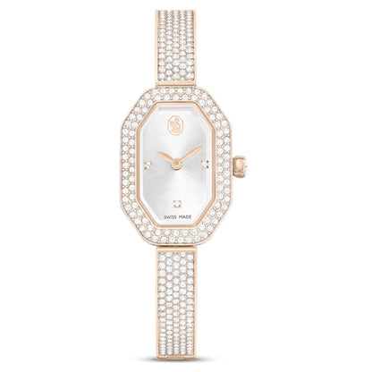 Swarovski Dextera Bangle Watch Swiss Made Metal Bracelet Gold Tone Champagne Gold-Tone Finish SW5672987