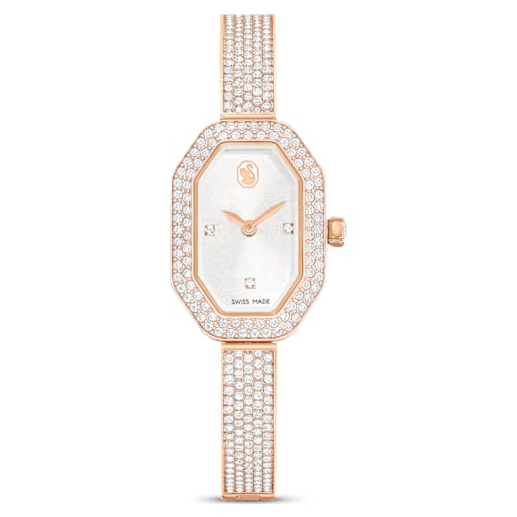 Swarovski Dextera Bangle Watch Swiss Made Metal Bracelet Rose Gold Tone Rose Gold-Tone Finish SW5672992