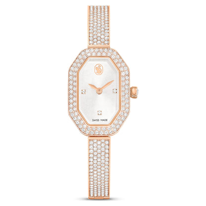 Swarovski Dextera Bangle Watch Swiss Made Metal Bracelet Rose Gold Tone Rose Gold-Tone Finish SW5672992