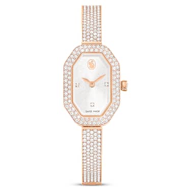 Swarovski Dextera Bangle Watch Swiss Made Metal Bracelet Rose Gold Tone Rose Gold-Tone Finish SW5672992