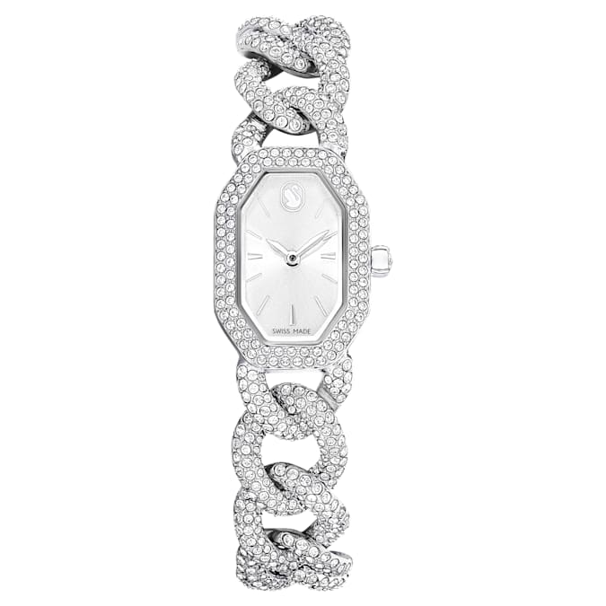 Swarovski Dextera Chain Watch Swiss Made Crystal Bracelet Silver Tone Stainless Steel SW5668899
