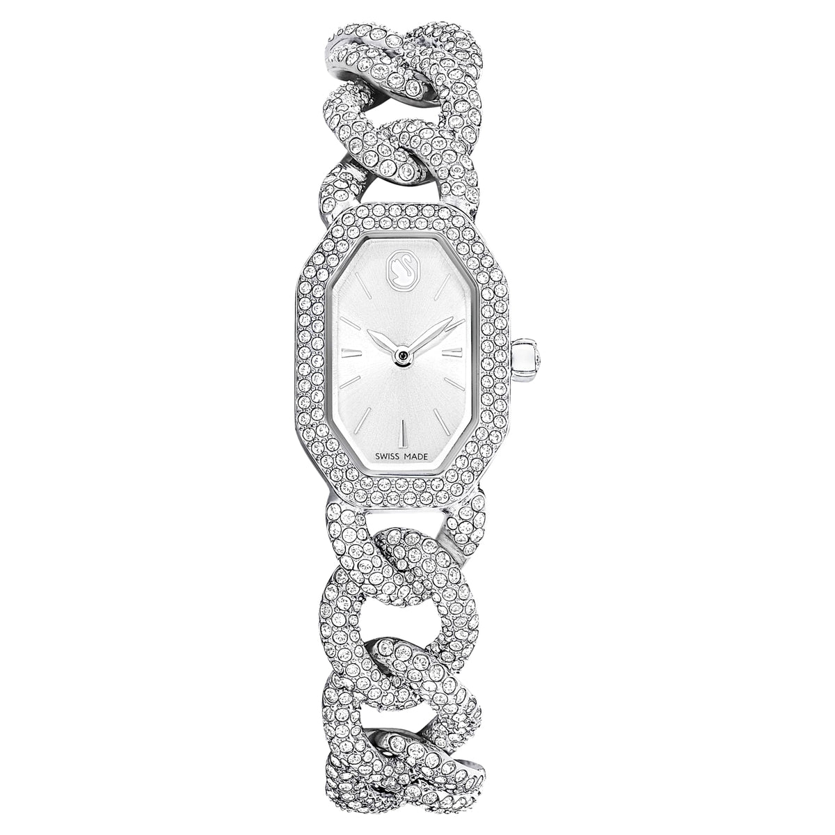 Swarovski Dextera Chain Watch Swiss Made Crystal Bracelet Silver Tone Stainless Steel SW5668899