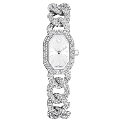 Swarovski Dextera Chain Watch Swiss Made Crystal Bracelet Silver Tone Stainless Steel SW5668899