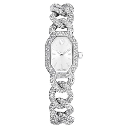Swarovski Dextera Chain Watch Swiss Made Crystal Bracelet Silver Tone Stainless Steel SW5668899