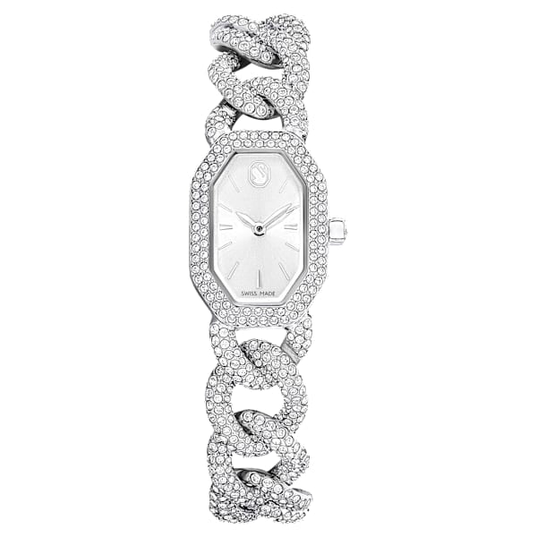 Swarovski Dextera Chain Watch Swiss Made Crystal Bracelet Silver Tone Stainless Steel SW5668899