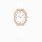 Swarovski Dextera Octagon Watch Swiss Made Leather Strap White Rose Gold-Tone Finish SW5730208