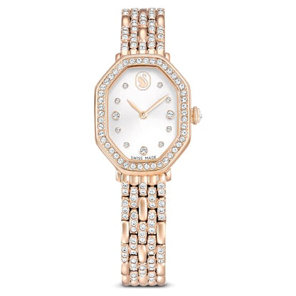 Swarovski Dextera Octagon Watch Swiss Made Metal Bracelet Gold Tone Rose Gold-Tone Finish SW5715517