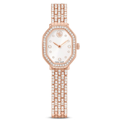 Swarovski Dextera Octagon Watch Swiss Made Metal Bracelet Rose Gold Tone Rose Gold-Tone Finish SW5749449