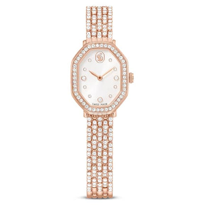 Swarovski Dextera Octagon Watch Swiss Made Metal Bracelet Rose Gold Tone Rose Gold-Tone Finish SW5749449