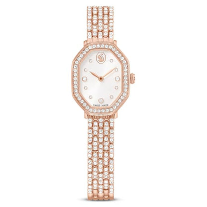 Swarovski Dextera Octagon Watch Swiss Made Metal Bracelet Rose Gold Tone Rose Gold-Tone Finish SW5749449