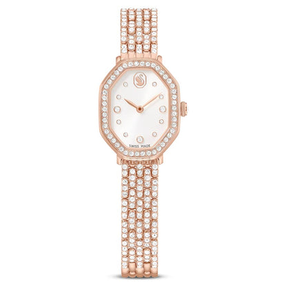 Swarovski Dextera Octagon Watch Swiss Made Metal Bracelet Rose Gold Tone Rose Gold-Tone Finish SW5749449