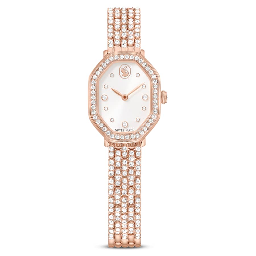 Swarovski Dextera Octagon Watch Swiss Made Metal Bracelet Rose Gold Tone Rose Gold-Tone Finish SW5749449