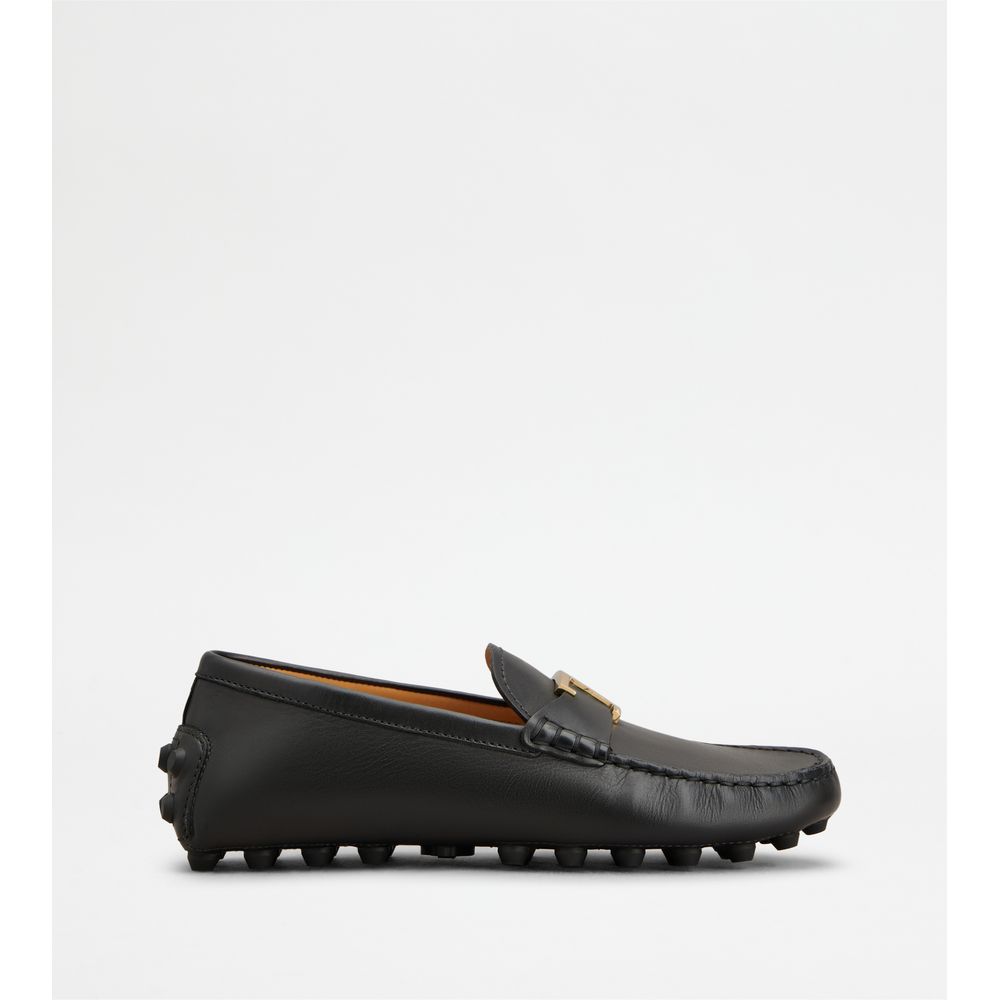 Tods T Timeless Gommino Bubble Loafers In Leather Black Womens