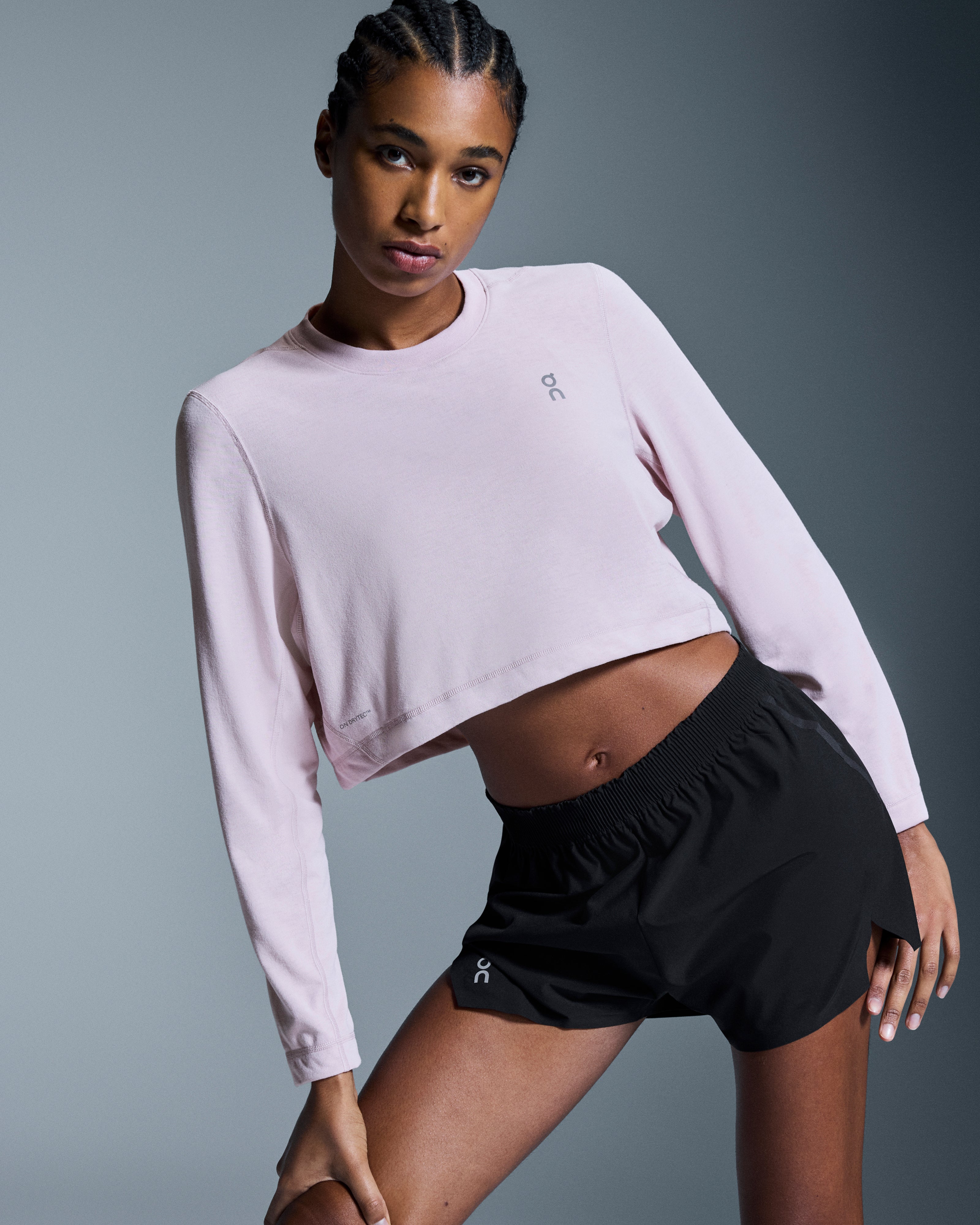 on train long-t crop graphic Mauve (Women's)