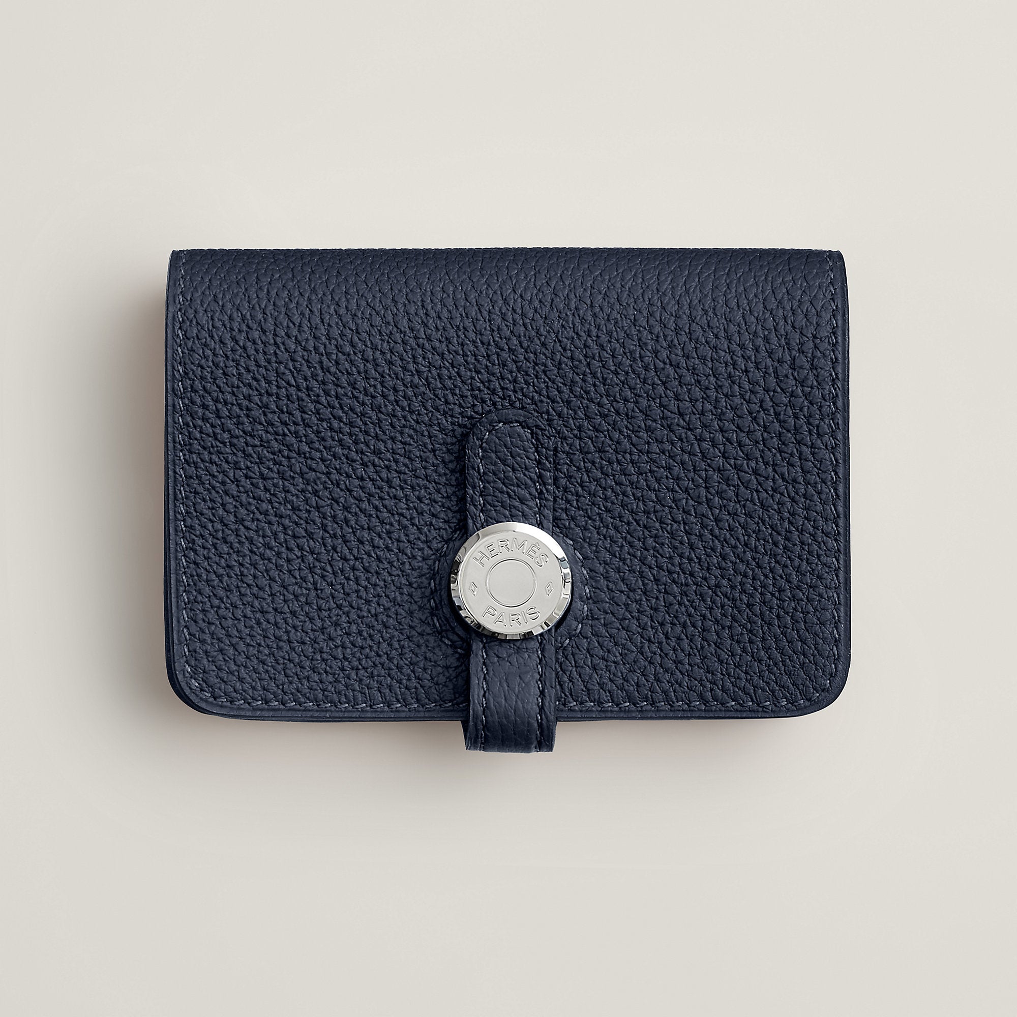  Hermes Dogon Card Holder Bleu Abysse