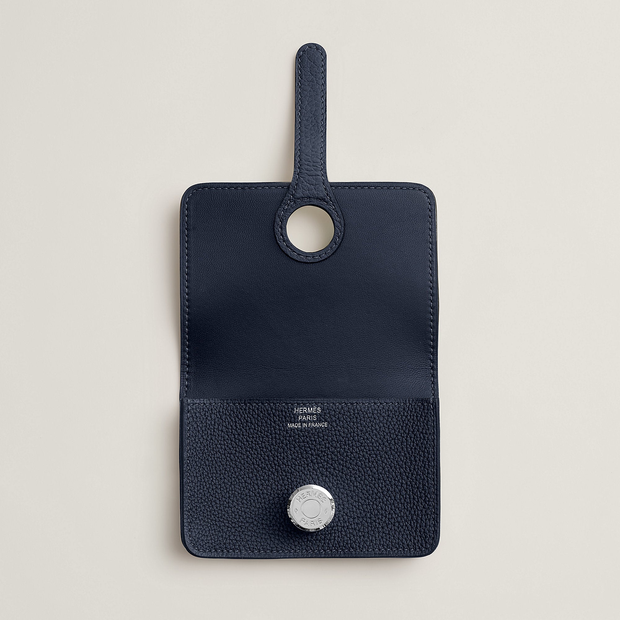  Hermes Dogon Card Holder Bleu Abysse