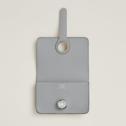  Hermes Dogon Card Holder Gris Pantin