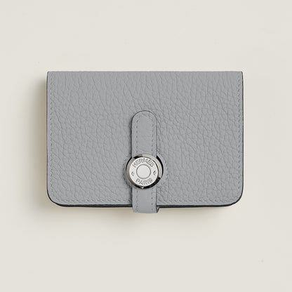 Hermes Dogon Card Holder Gris Pantin