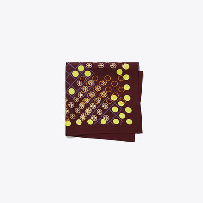 Tory Burch Dotted T Monogram Neckerchief Dot Stamped T Monogram Burgundy