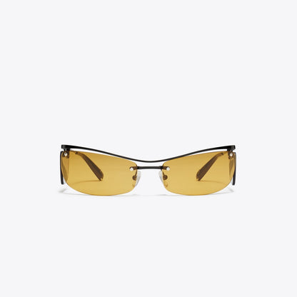 Tory Burch Double-Lens Runway Sunglasses ORANGE/BLUE