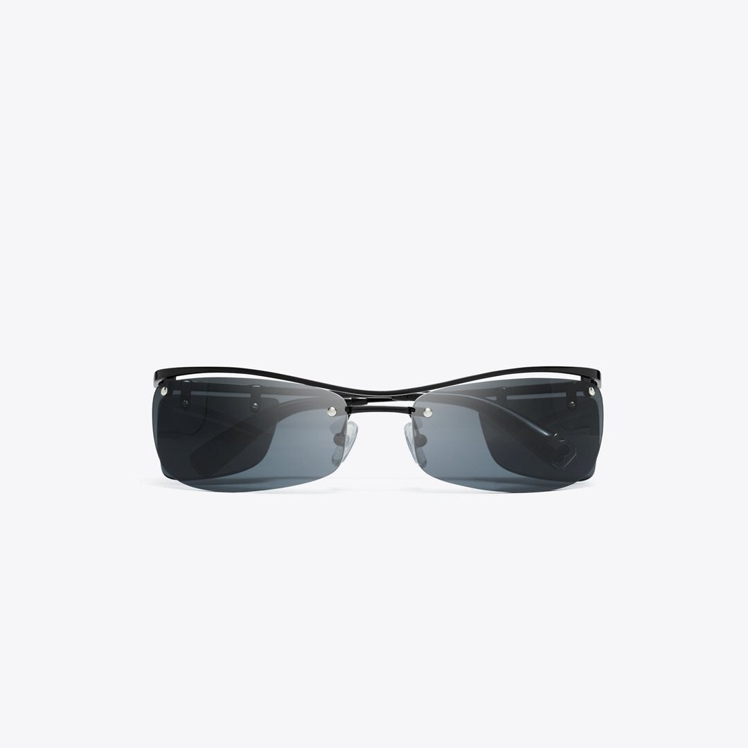 Tory Burch Double-Lens Runway Sunglasses DARK GREY 1