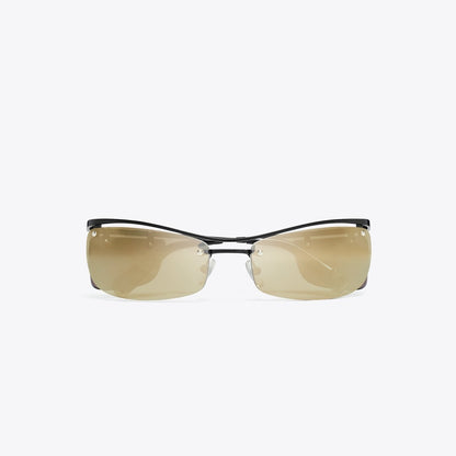 Tory Burch Double-Lens Runway Sunglasses MIRRORED BROWN/MIRRORED GREEN