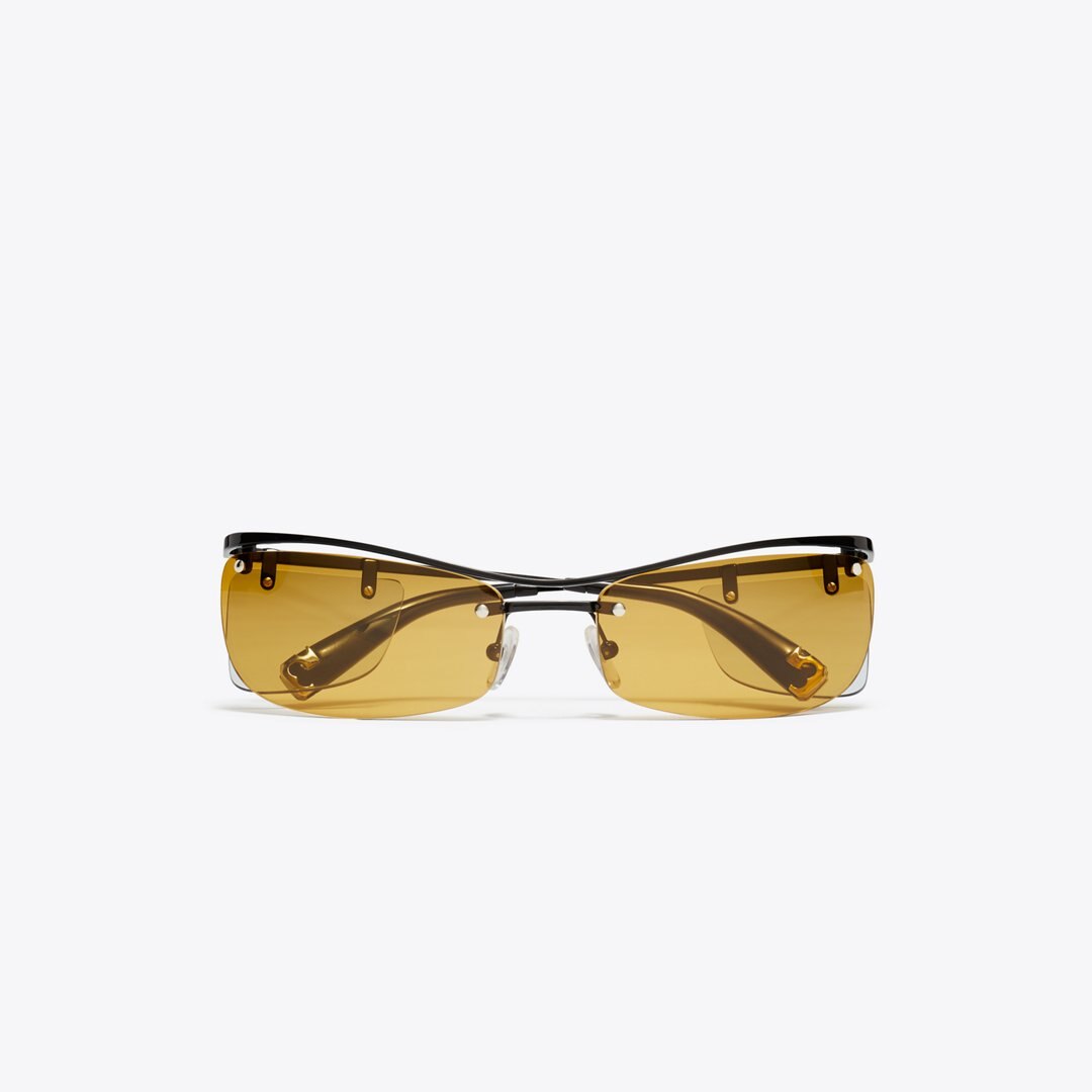 Tory Burch Double-Lens Runway Sunglasses ORANGE/BLUE