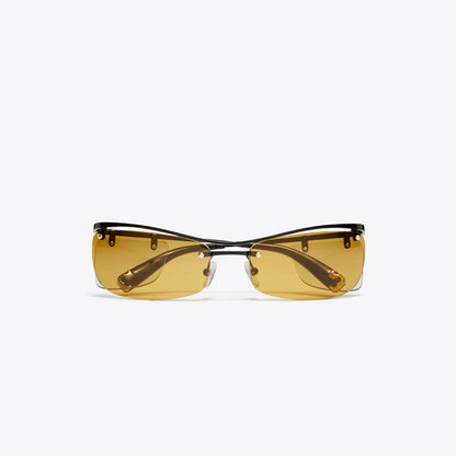 Tory Burch Double-Lens Runway Sunglasses ORANGE/BLUE