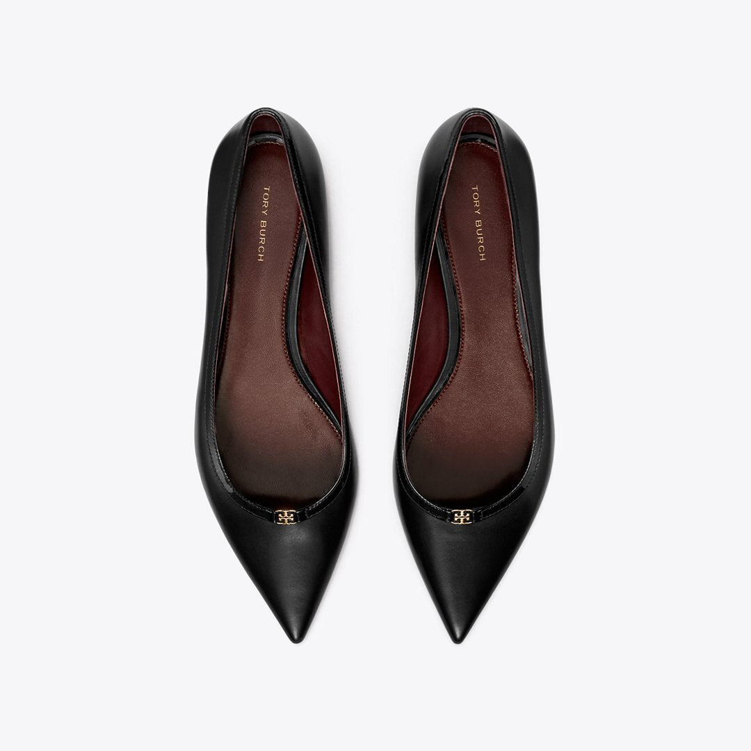 Tory Burch Double T Buckle Flat PERFECT BLACK