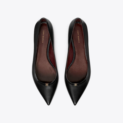 Tory Burch Double T Buckle Flat PERFECT BLACK