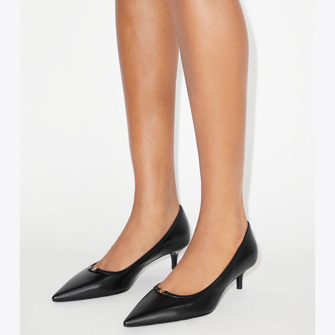 Tory Burch Double T Buckle Low-Heeled Pump PERFECT BLACK / PERFECT BLACK
