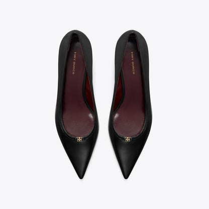 Tory Burch Double T Buckle Low-Heeled Pump PERFECT BLACK / PERFECT BLACK