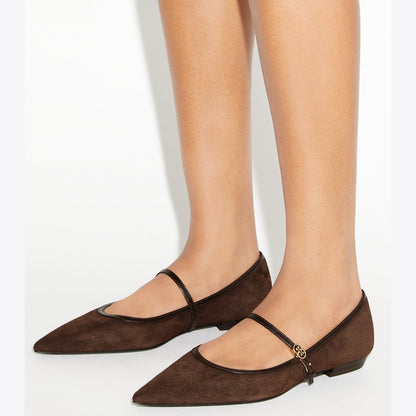 Tory Burch Double T Buckle Mary Jane DARK COCOA / DARK COCOA