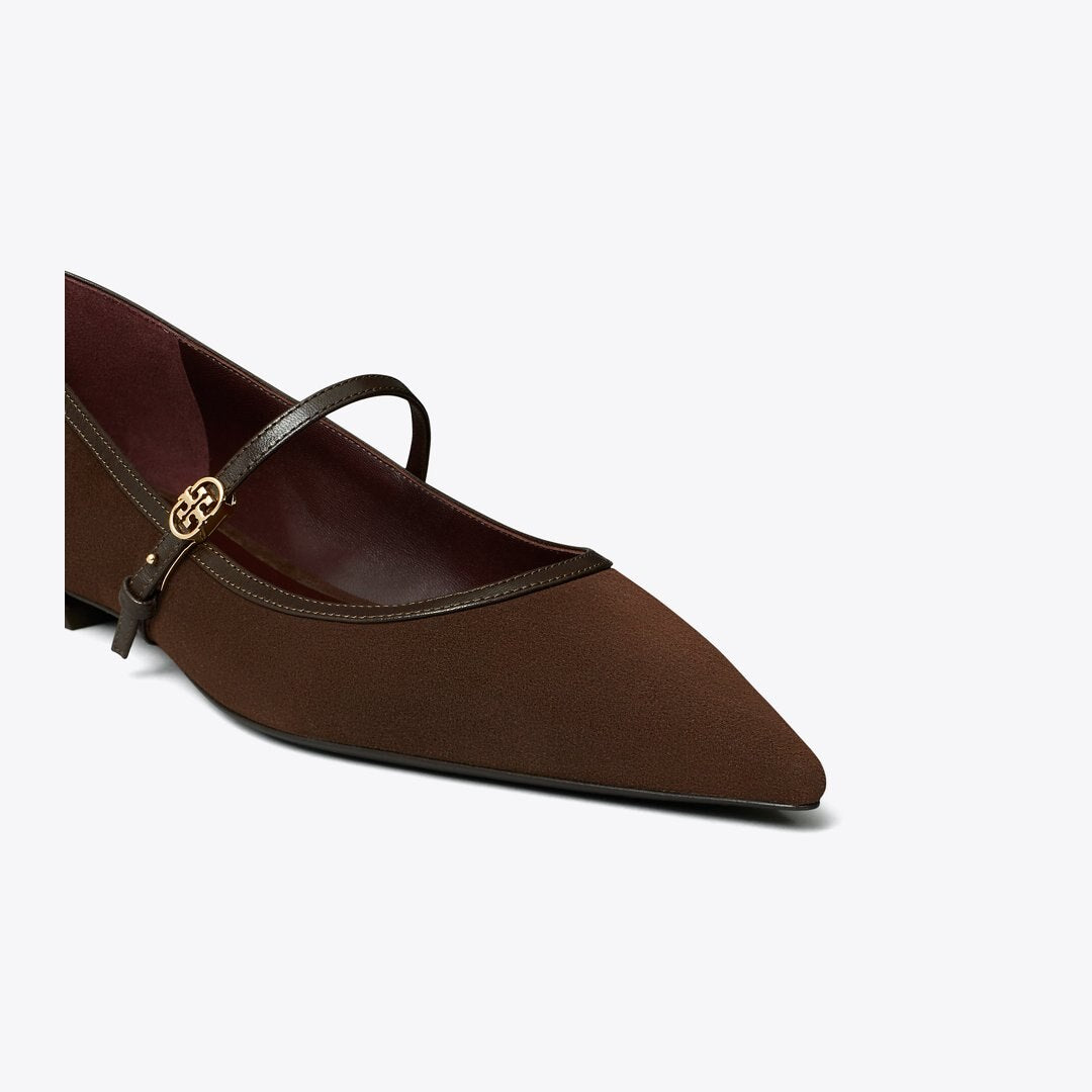 Tory Burch Double T Buckle Mary Jane DARK COCOA / DARK COCOA