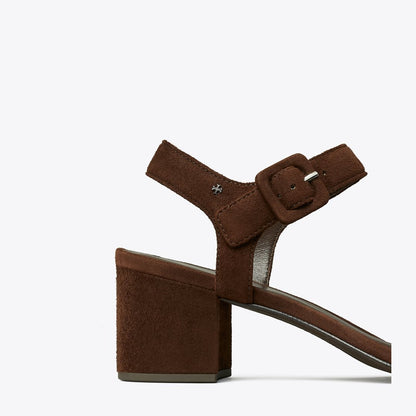 Tory Burch Double T City Sandal DARK COCOA