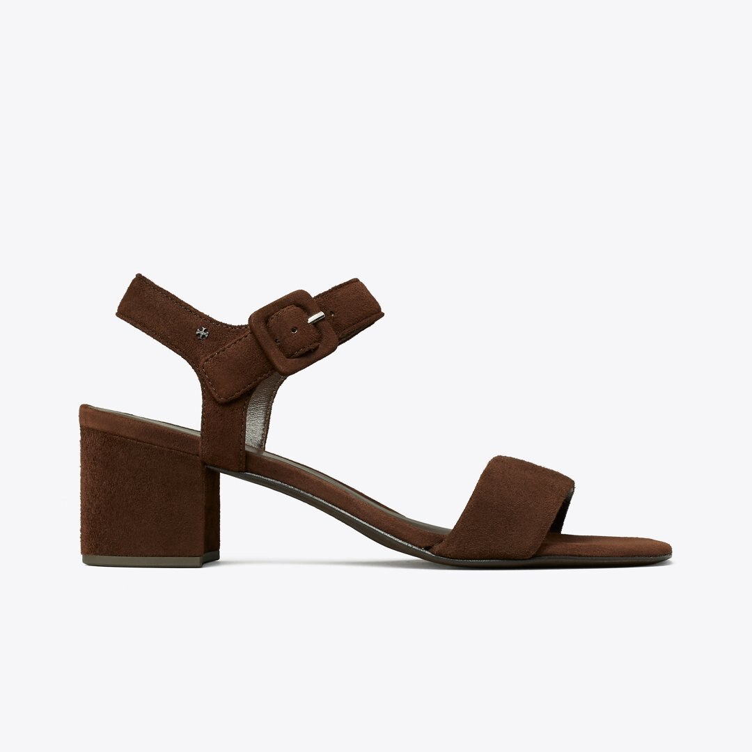 Tory Burch Double T City Sandal DARK COCOA