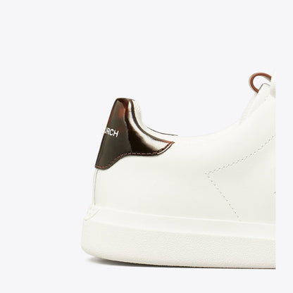 Tory Burch Double T Howell Court Sneaker TITANIUM WHITE / CRETA