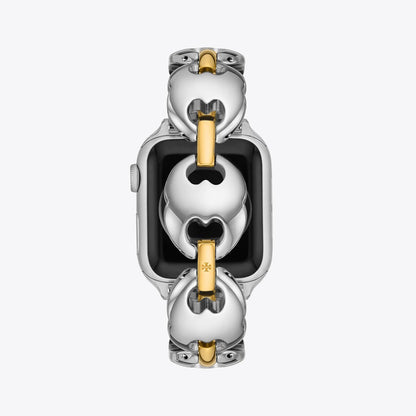 Tory Burch Double T Link Band for Apple Watch TWO-TONE