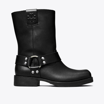 Tory Burch Double T Moto Boot PERFECT BLACK